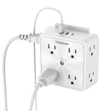 TESSAN 8 Outlet Surge Protector with 3 USB Wall Charger (1 USB C)