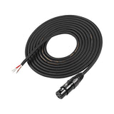 XMSJSIY XLR Microphone Cable Pigtail Bare Wire 3Pin XLR Speaker Audio Mic Cable Open End Connector Replacement Extension Cable for DJ/PA Subwoofer Mixer Amplifier - 4M/13.1FT (XLR Female)