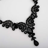 CSY Elegant Costume Jewelry Sets for Wedding Party Prom (Black)