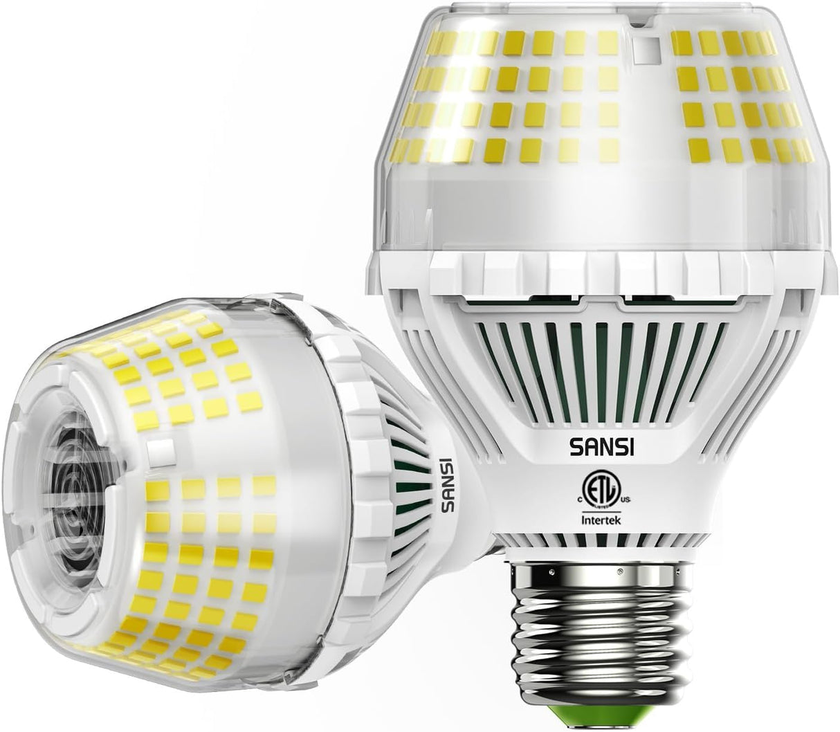 SANSI 300W Equivalent 5000 Lumens LED Light Bulb, 5000K Daylight Super Bright Light Bulbs, E26 A19 Brightest LED Bulbs Non-Dimmable, 22-Year Lifetime, 35W Energy Saving for Home Workshop, 2-Pack