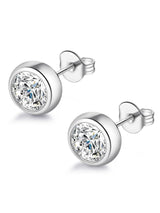 Augell Unisex Moissanite Stud Earrings, 1-2 Carat D Color VVS1 Clarity, Hypoallergenic Professional Lab Created, GRA Certified Earrings