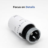 Thermostatic Radiator Valve Angled - Vancoco Thermostatic Valve for a Verti Cal Radiator TRV & Lockshield 1/2" x 15mm for Radiator Central Heating