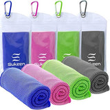 Sukeen [4 Pack Cooling Towel (40"x12"),Ice Towel,Soft Breathable Chilly Towel,Microfiber Towel for Yoga,Sport,Running,Gym,Workout,Camping,Fitness,Workout & More Activities