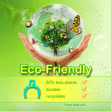 T.Smile NoFuss Dental Flosser Kit, 5-inch Long Handle & Refill Heads, Extra-Strength Floss for Comfortable Clean, Fluoride Free, (1 Blue Handle + 100 Extra-Strength Floss Refills)