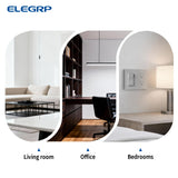ELEGRP Matte Gray 3 Way Decorator Light Switch, 15A 120-277V, Paddle Rocker Switch Replacement, On/Off Wall Switch, Self-Grounding, Residential Grade, UL/CUL, 10 Pack