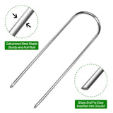 TiTifield 4 Inch U Shape Garden Stakes Irrigation Tubing Stakes 180 Pack