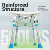 Bariatric Shower Chair 500lbs,Padded Shower Stool for Inside Shower,Shower Bench with 6 Height Adjustable Tube,FSA/HSA Eligible