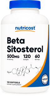 Nutricost Beta Sitosterol 120 Softgels, 500mg - Non-GMO, Gluten Free Supplement, 60 Servings