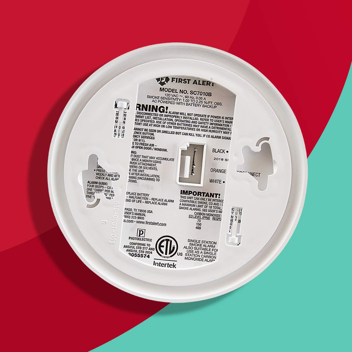 FIRST ALERT BRK SC7010B-3 Hardwired Smoke and Carbon Monoxide (CO) Detector with Battery Backup, 3-Pack