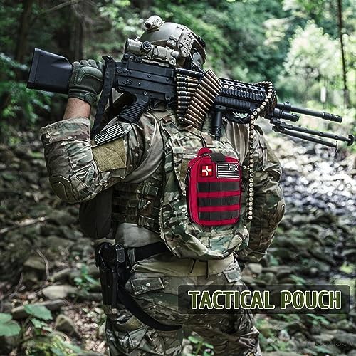 170 PCS Survival Kits, Survival First Aid Kit, Trauma Kit with Essential Survival Gear Emergency Medical Supplies for Hiking Camping Backpacking Outdoor Adventure, Gifts for Christmas Him Dad