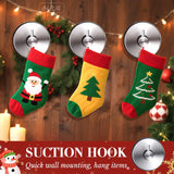 Fauppt 2PCS Suction Cup Hooks for Door Wreaths on Glass Suction Cup Hooks for Shower,2025 Hanging Towels for Window Door Bathroom Mirrors Christmas,Wreath Hanger Holder for Daily Use (Gold-2pc)