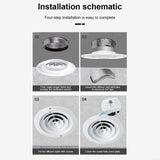 Oniissy 250mm/300mm/310mm White Circular Ceiling Mounted Adjustable Air Ventilation Cover Round Ducting Ceiling Wall Hole ABS Air Vent(310mm)