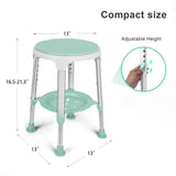 Shower Chair for Inside Shower, FSA/HSA Eligible Swivel Shower Stool 350lbs, Adjustable Tub Chair and Bathroom Stool with Storage Tray for Seniors, Elderly, Bath Handicap & Disabled