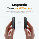 OCOOPA Magnetic Hand Warmers Rechargeable 2 Pack, Electric Handwarmers, Smart Heating UL Certified, 3-Settings,Portable Heater, Ultra Slim Pocket, Hunting Essentials, Gifts for Christmas Men, UT3 Lite