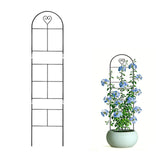 46.6" Metal Garden Trellis, 3-Section Plant Trellis for Climbing Plants Indoor & Outdoor, Plant Support for Large Pots, Grow Bags & Raised Beds, Roses, Tomato Plants & Vines, 1 Pack, Black