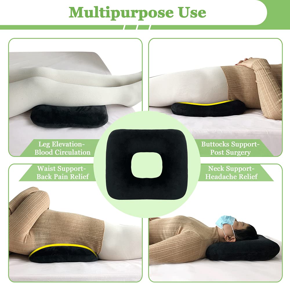 Bed Sore Cushions for Butt Positioning Pillow Pressure Ulcer Cushion Donut Pressure Relief Pillow Wedge for Sleeping Position Wedge After Surgery Turning Back Body Leg Support Medical Seat Cushion