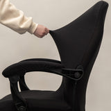 Melaluxe Office Chair Cover with Arm Covers - Universal Stretch Desk Chair Cover, Computer Chair Slipcovers (Size: L) - Black