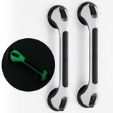 TAILI Shower Grab Bar Glow in The Dark, 2 Pack 16.8 in Grab Bars for Bathtubs, Bath Handle Shower Rail for Seniors and Elderly,Bathroom Safety Grip Removable No Drilling Waterproof Black