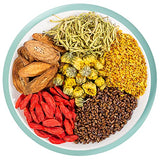 Chrysanthemum Cassia Seed Tea Bags,Eyes Brighten Liver Cleanse Herbal Tea,Burdock Root Honeysuckle Chinese Wolfberry Sweetscented Osmanthus Organic Combination of Floral Tea 7.05OZ(200g, 8gX25Bags)