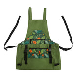 GeerDuo Gardening Apron with Quick Release Pockets for Women, Water Resistant Picking Pouch(Green)