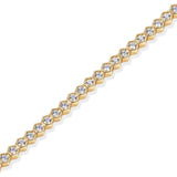 PAVOI 14K Yellow Gold Plated 2mm Cubic Zirconia Honeycomb Tennis Bracelet | Gold Bracelets for Women | 7 Inches