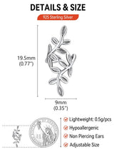 FaithHeart Sterling Silver Ear Cuff Earrings for Women Non Piercing