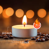 Hypmis Tea Lights Candles Bulk - 200 Pack, 4.5+ Hours Fully Burns Tealight Candles Unscented Smokeless Bright Flame Tealights for Home, Sabbath, Weddings, Christmas & Halloween Decor, White