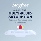 Stayfree Maxi Regular Pads for Women, Wingless, Reliable Protection and Absorbency of Feminine Periods, Scented, White, 66 count