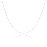 NAG.HC 925 Sterling Silver Necklace 0.8MM Delicate Box Chain - Italian Necklace Chain - Tiny&Thin&Strong -Friendly Price & Quality(24",silver)