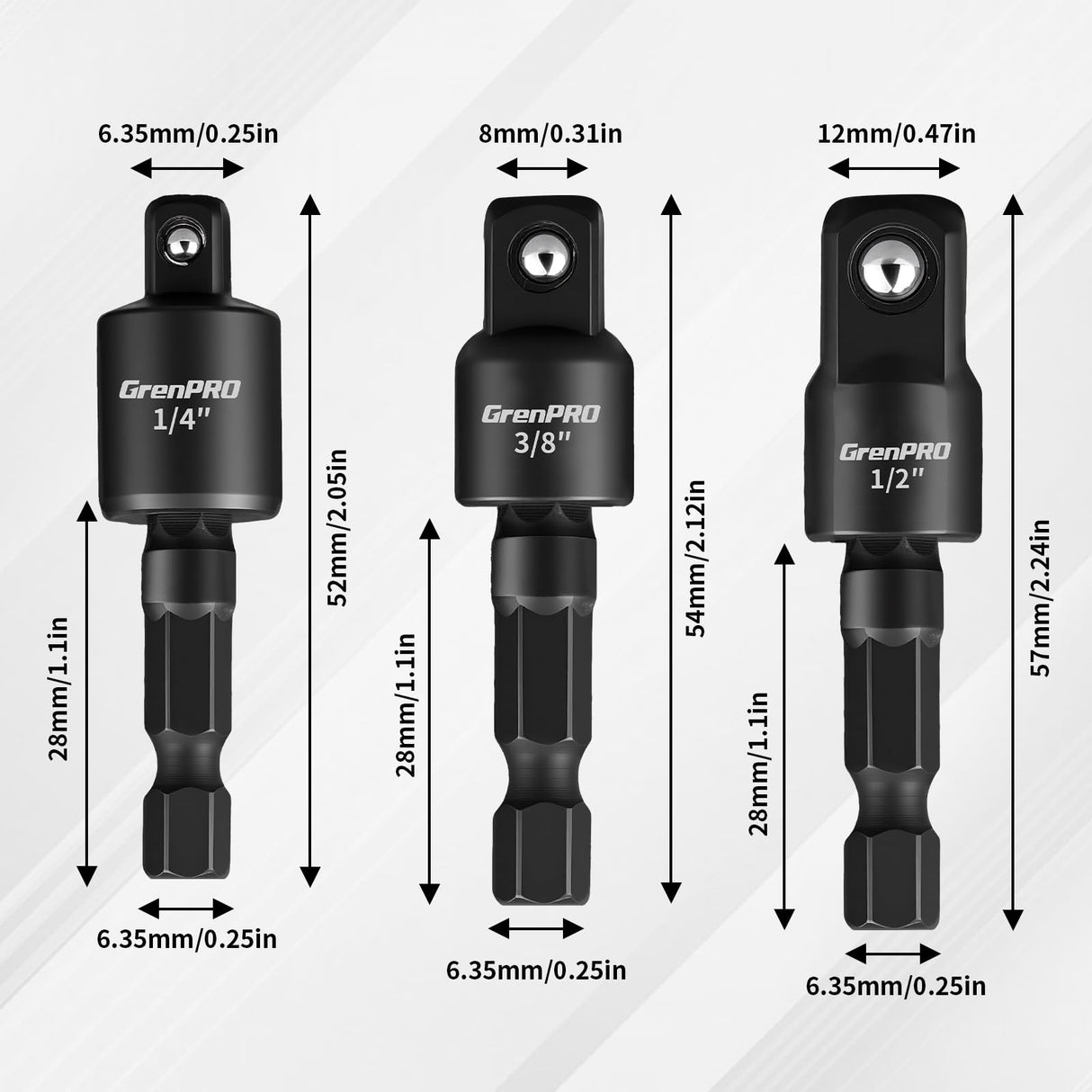 GRENPRO 19 Pcs Flexible Drill Bit Extension Kit, Includes 2 Pcs 105° Right Angle Drill Attachment, 3 Pcs Rotatable Socket Adapter, 10+2 Pcs Screwdriver Bits & Bendable Extension for Tight Spaces