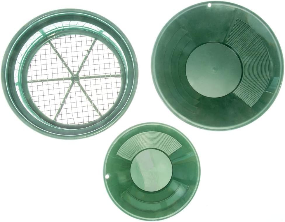 SE Gold Panning Kit - Complete Prospecting Set with Pans, Sieves, and More - Ideal for Beginners, Enthusiasts, Hobbists (GP5-KIT107)