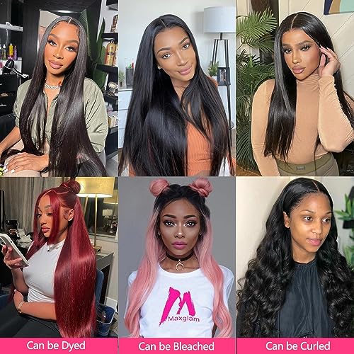 10A Brazilian Straight Hair Bundles 30 Inch 1 Single Bundle Human Hair 100% Unprocessed Virgin Raw Remy Human Hair Weave Bundles Natural Black 100g
