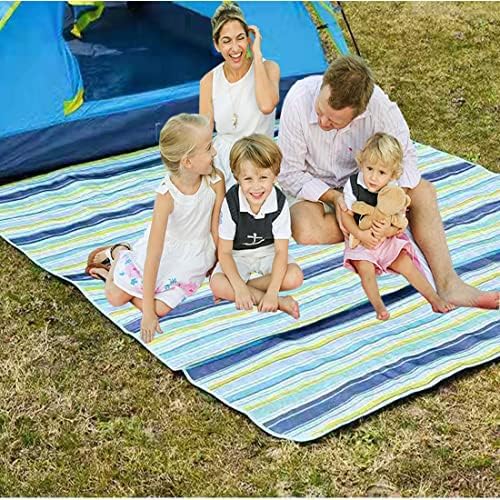 Extra Large 80"x 80" Beach Blanket, Outdoor Picnic Blankets, Waterproof Sandproof Portable Blankets, Foldable and Lightweight for Spring Summer Camping, Beach, Park (Blue, 80x80 in)