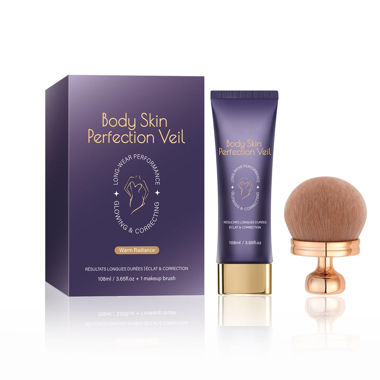 Body Coverage Perfector with Brush | Waterproof Leg & Body Makeup, Tattoo & Scar Cover Up, Long-Lasting Transfer-Resistant Formula, Buildable Full Coverage for All Skin Tones (#01)