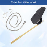 Hygie Rinse Universal Front Mount Metal Toilet Handle Replacement Kit Compatible with American Standard/Mansfield/Gerber/TOTO, Toilet Tank Flusher Lever with Bead Flapper Chain, Oil Rubbed Bronze
