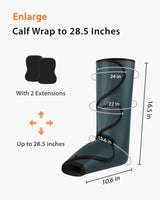 CINCOM Leg Massager with Heat and Compression, Legs Massage for Circulation and Pain Relief FSA HSA, Heating Calf Leg Air Compression Massager Help with Relief Edema RLS