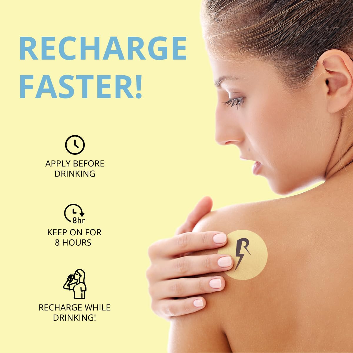 The Recharge Patch 24-Pack: Recovery Patches Cruise Essentials 2025 Women Festival Essentials Travel Essentials Cruise Ship Accessories Travel Size Toiletries Rebound Patches Must Haves for Energy
