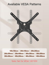 ELIVED Full Motion TV Wall Mount for 26-60" TVs, Max VESA 400x400, 77 lbs.