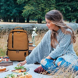 TUGUAN Insulated Cooler Backpack 38/42 Cans Double Deck Leakproof Lightweight Soft Lunch Backpack Small Cooler Bag Beach Picnic