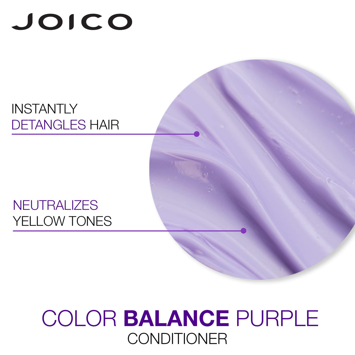 Joico Color Balance Purple Shampoo & Conditioner Set | Eliminate Brassy and Yellow tones | For Cool Blonde or Gray Hair