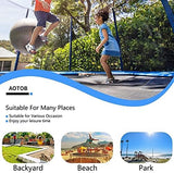 AOTOB 8FT 10FT 12FT 14 FT 15FT Trampoline with Safety Enclosure Net，Outdoor Trampoline with Basketball Hoop, Heavy Duty Jumping Mat and Spring Cover Padding for Kids and Adults, Storage Bag and Ladder