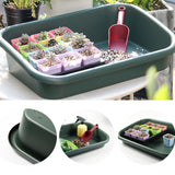 Defemim Garden Tidy Tray, Multifunctional One Piece Potting Tray for Seeding, Mixing, Growing and Pot Storage, Succulent and Cactus Soil Potting Mix Tray 23"x16.4"x4.3",Green