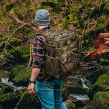 Laripwit 54/40 Cans Backpack Cooler Insulated Leak-Proof Large Cooler Backpack Double Deck Lunch Backpack for Men Women - Perfect Soft Cooler Bag for Tactical, Camping, Picnic, Beach, Hiking