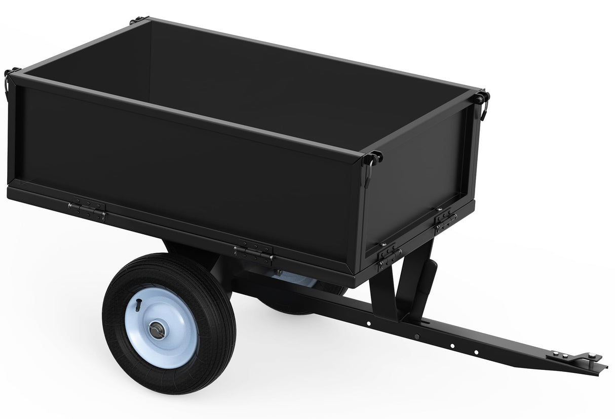 YINTATECH ATV Trailer Steel Dump Cart, Heavy Duty Pull Behind Dump Trailer