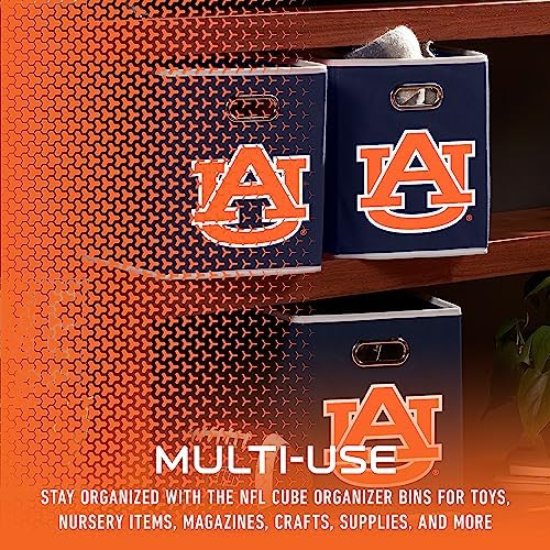 Franklin Sports NCAA College Team Fabric Storage Cubes Made to Fit Storage Bin Organizers
