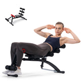 MERACH Ab Machine, Multi-Functional Adjustable Ab Trainer, Ab Workout Bench for Home Gym, Sit Up Machine for Abdominal, Exercise Chair for Full Body Workout