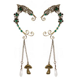 OwMell Fairy Elf Ear Cuffs, Handcraft Ear Clips Wrap Earrings, Non-Pierced