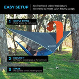 Bear Butt Hammock Rain Fly & Camping Tarp - 11 x 9 ft Ultralight Waterproof Tarp for Hammock & Tent Camping - Easy to Set Up