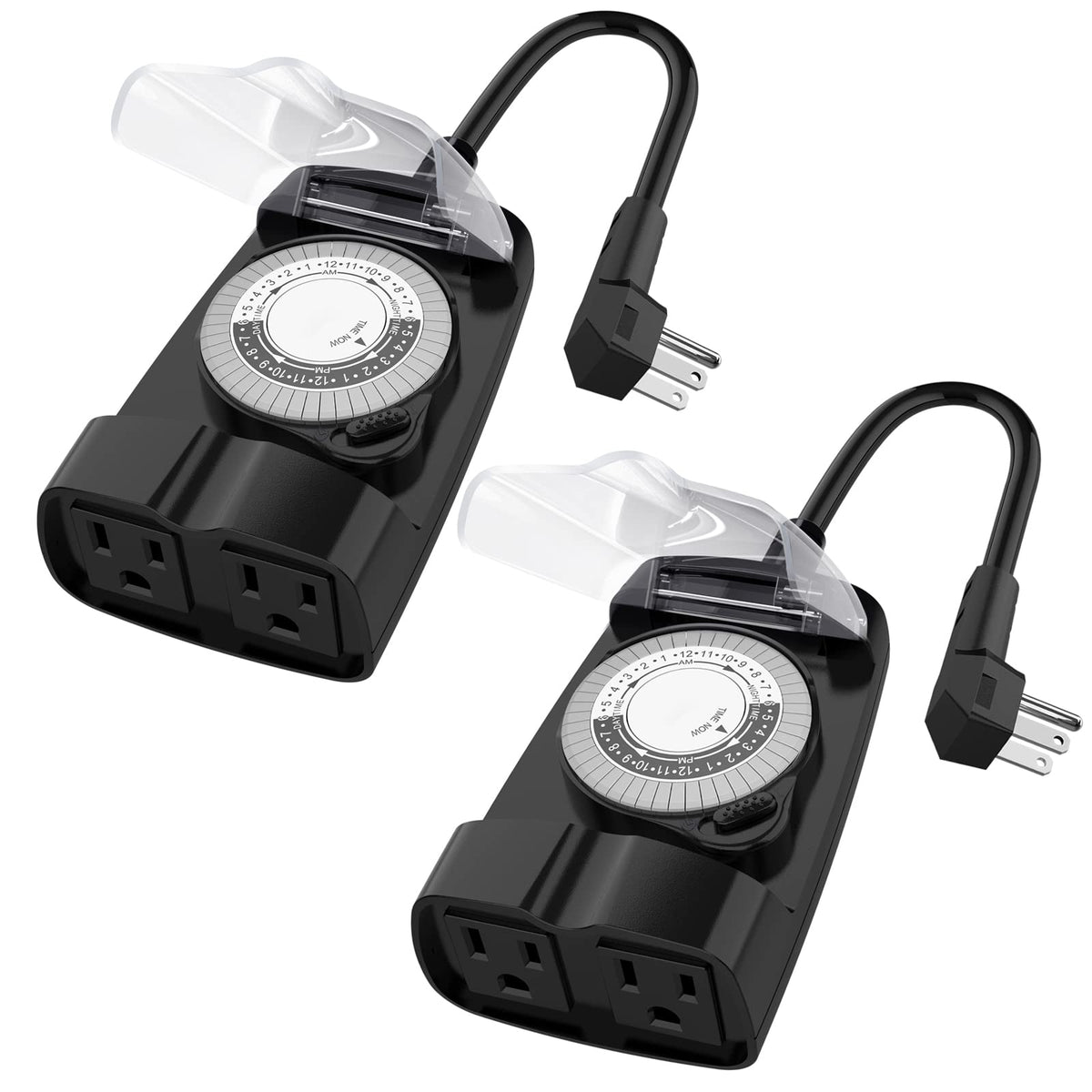G-Homa 24 Hour Mechanical Outdoor Timer Outlet, Outdoor Timer for Ligh ...