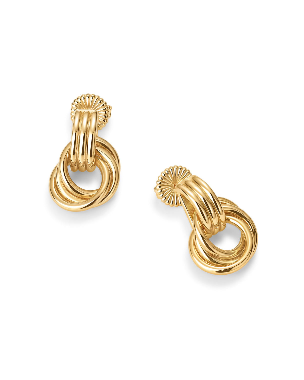 PAVOI Chunky Drop Earrings for Women, Yellow Gold, Size 22 x 14 Millimeters